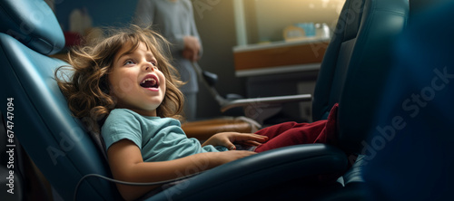 child in the dentist's chair Generative AI