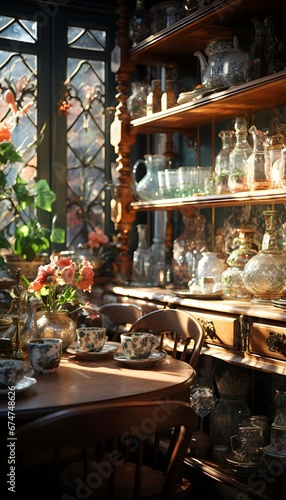 Vintage shop in the old town of Riga, Latvia.