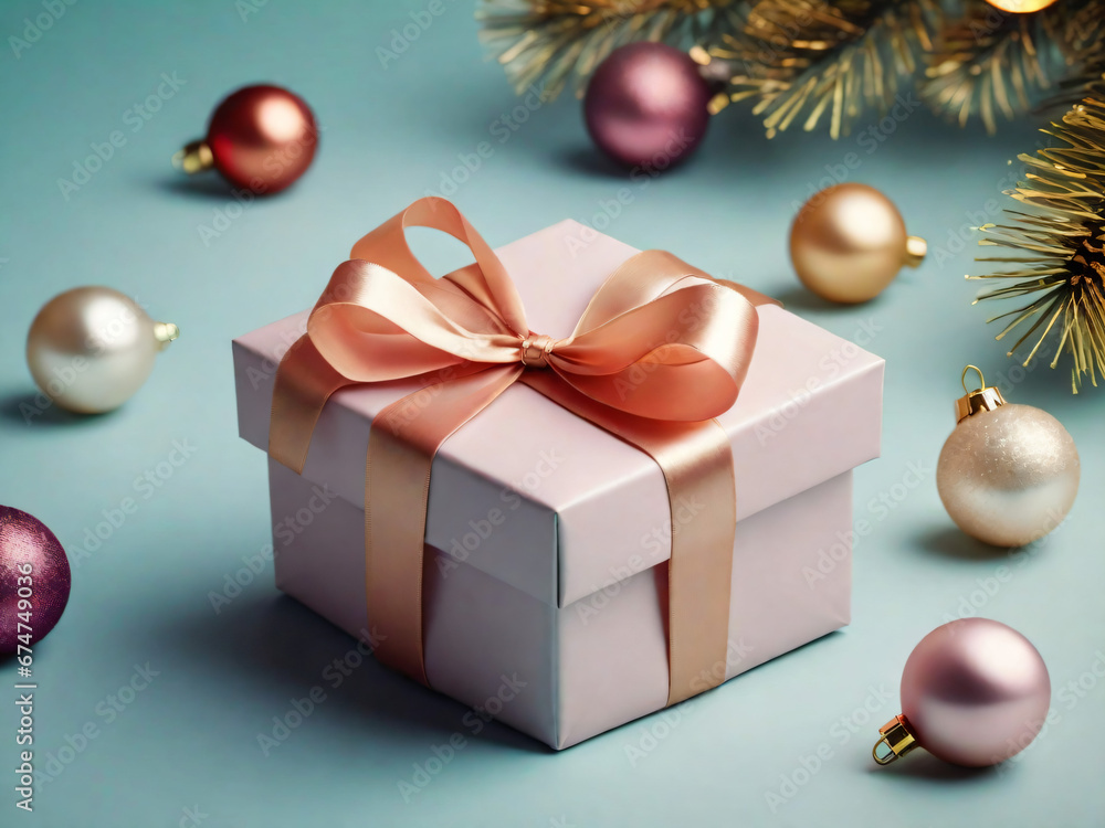 Merry christmas and happy new year. winter season holiday decoration with gift and present Merry christmas and happy new year. winter season holiday decoration with gift and present