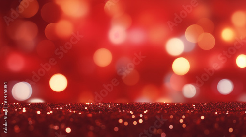  Red Christmas bokeh background.