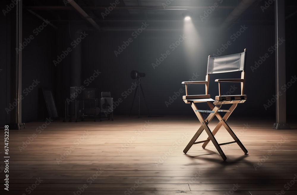 Chair in a room. Director's chair Chair in a room. Director's chair