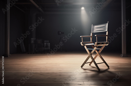Chair in a room. Director's chair