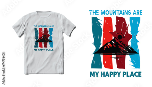 The mountain t shirt design concept, T-Shirt Stock Illustrations, vector image print 