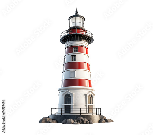 lighthouse isolated on white background