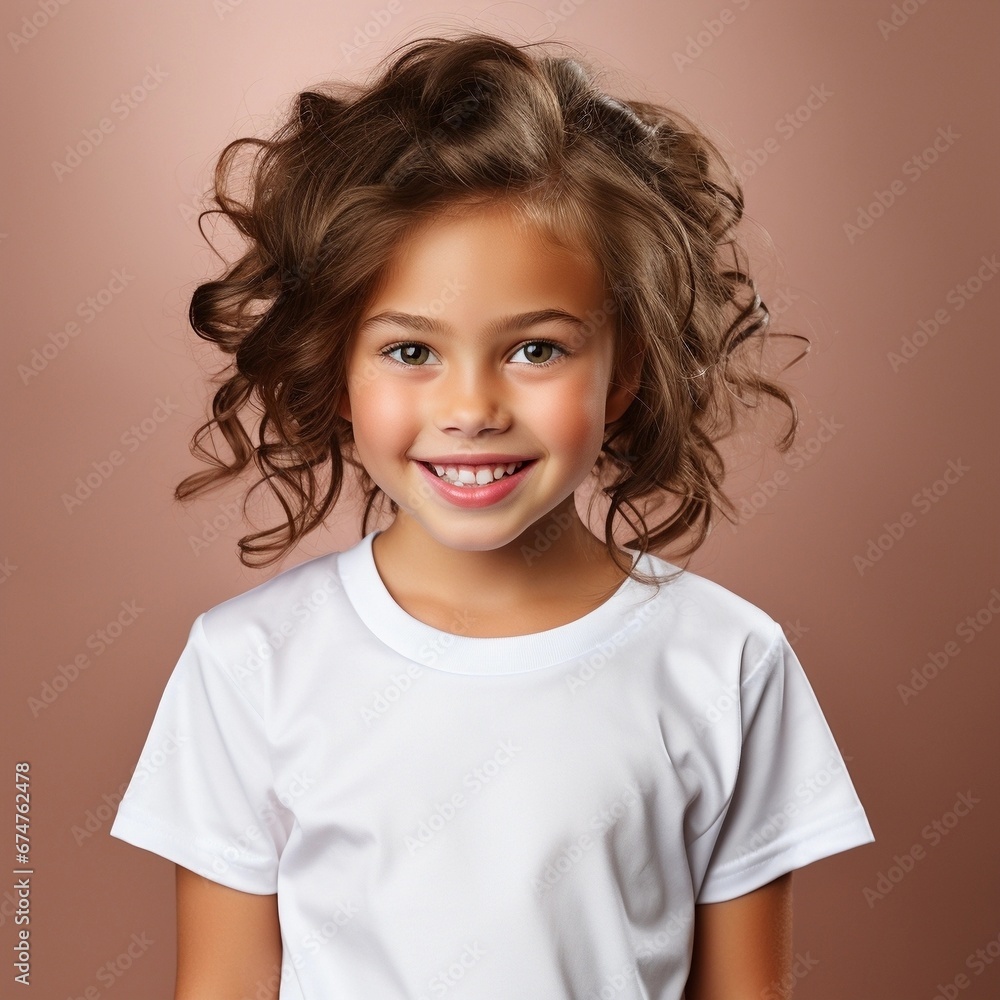happy child in blank t-shirt on an isolated background happy child in blank t-shirt on an isolated background