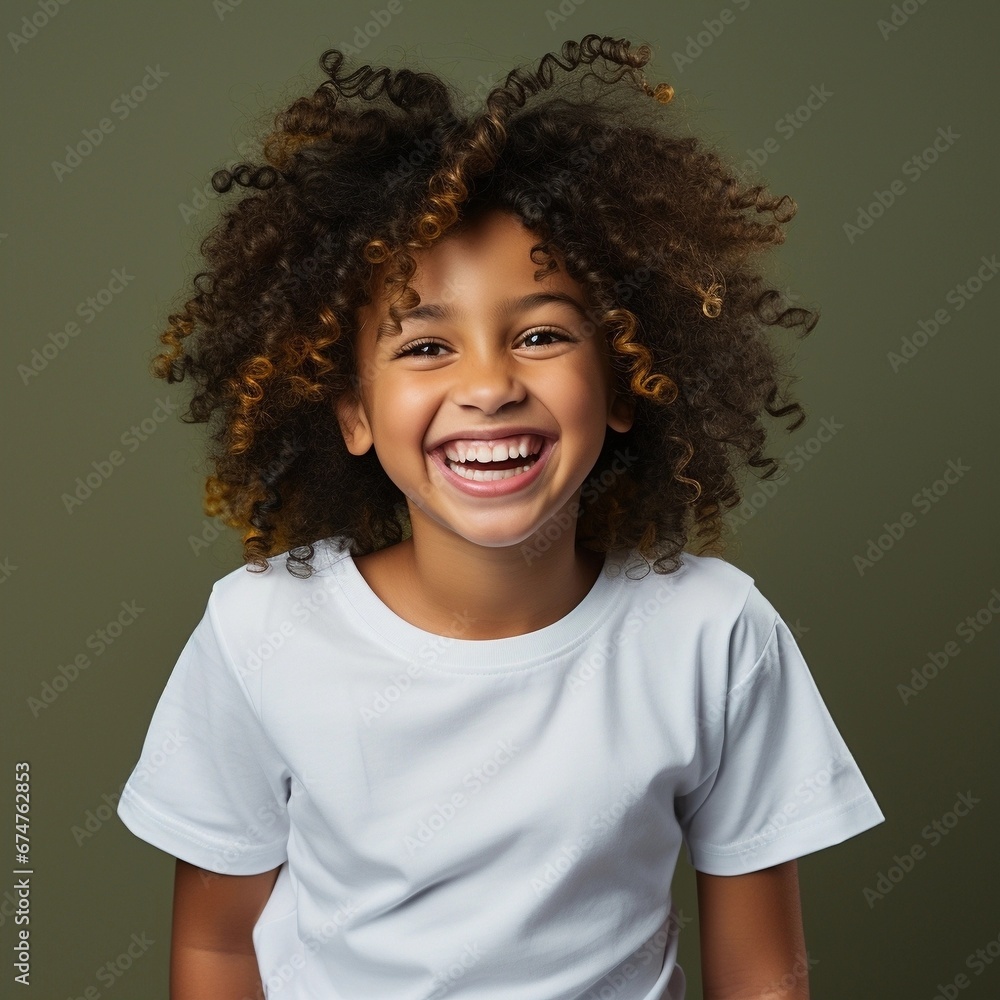 happy child in blank t-shirt on an isolated background happy child in blank t-shirt on an isolated background