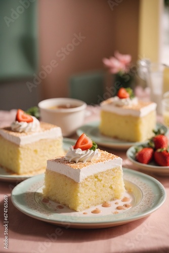 Obraz na płótnie Cake 3 milks w salonie