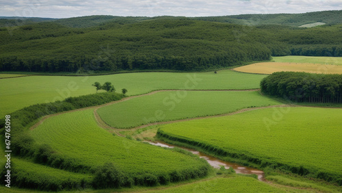 farm with aerial view