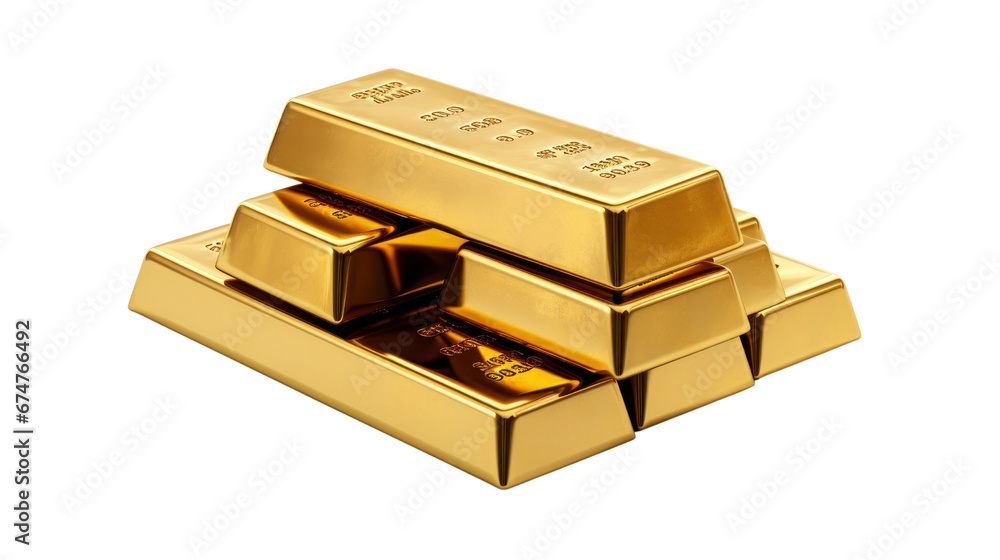 Gold bars on the transparent background Gold bars on the transparent background