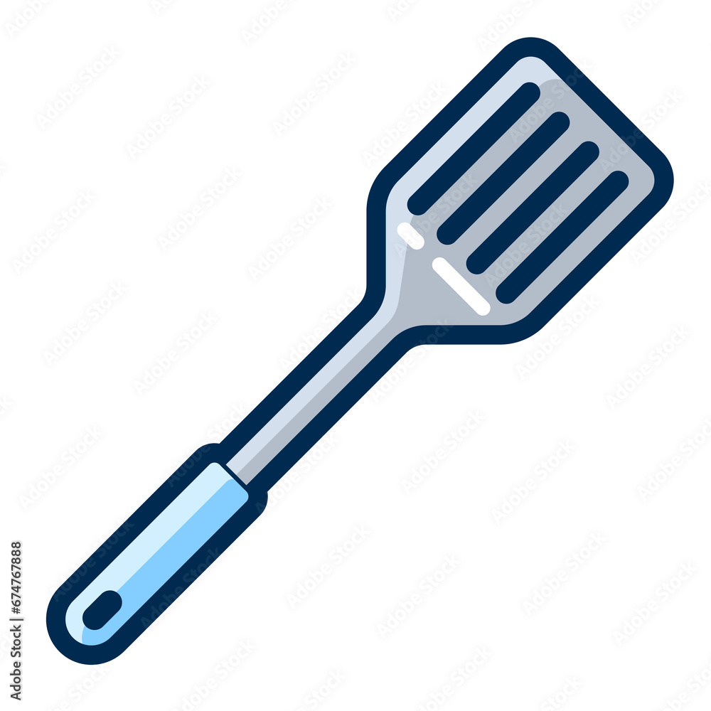Illustration of cooking spatula. Stylized kitchen utensil item. Illustration of cooking spatula. Stylized kitchen utensil item.