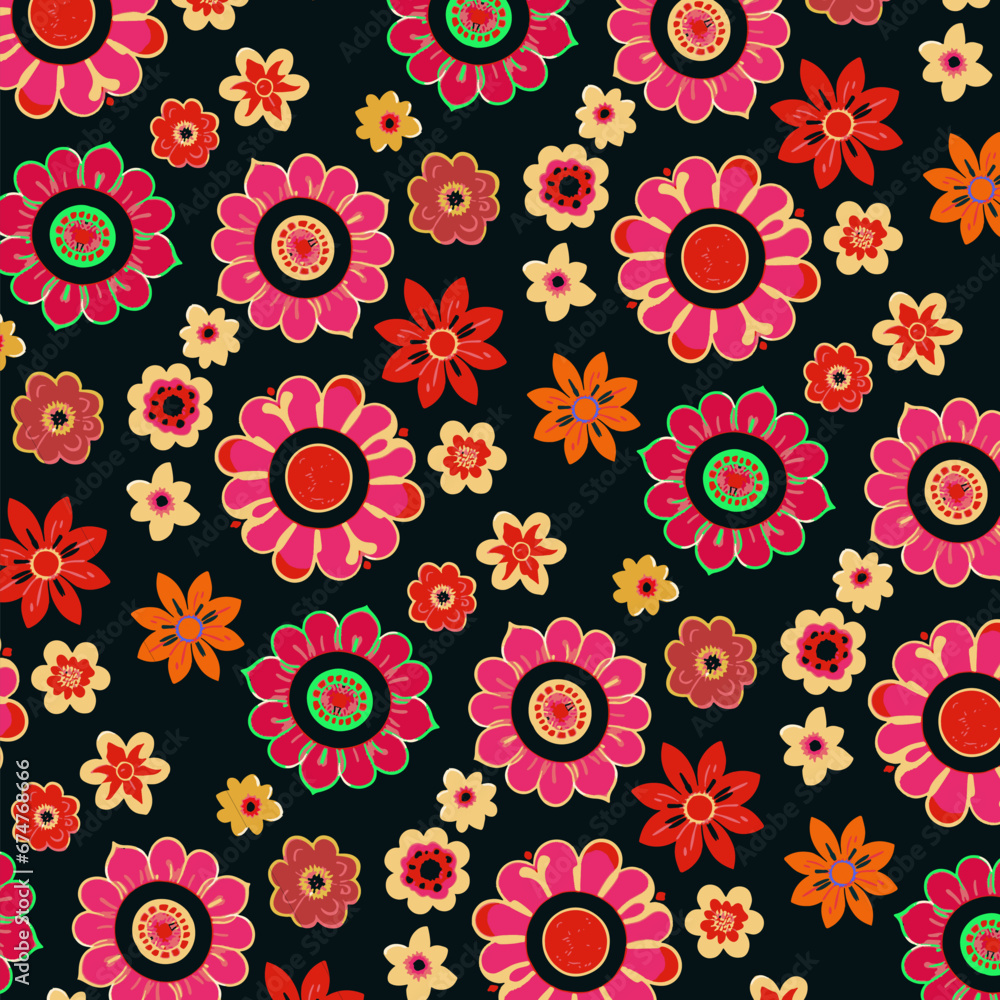 seamless floral pattern | seamless pattern with flowers
