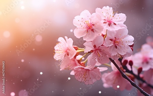 Dreamy Cherry Blossoms, Sakura Falling in Springtime © Harry