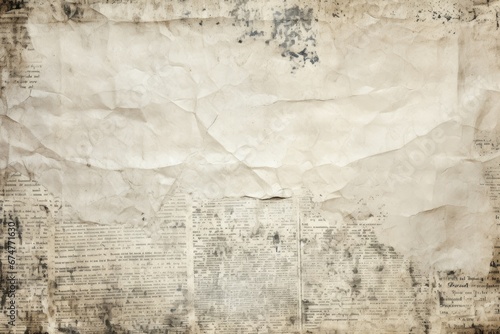 Old paper texture for the design. Abstract background. Vintage style, Newspaper paper grunge vintage old aged texture background, AI Generated