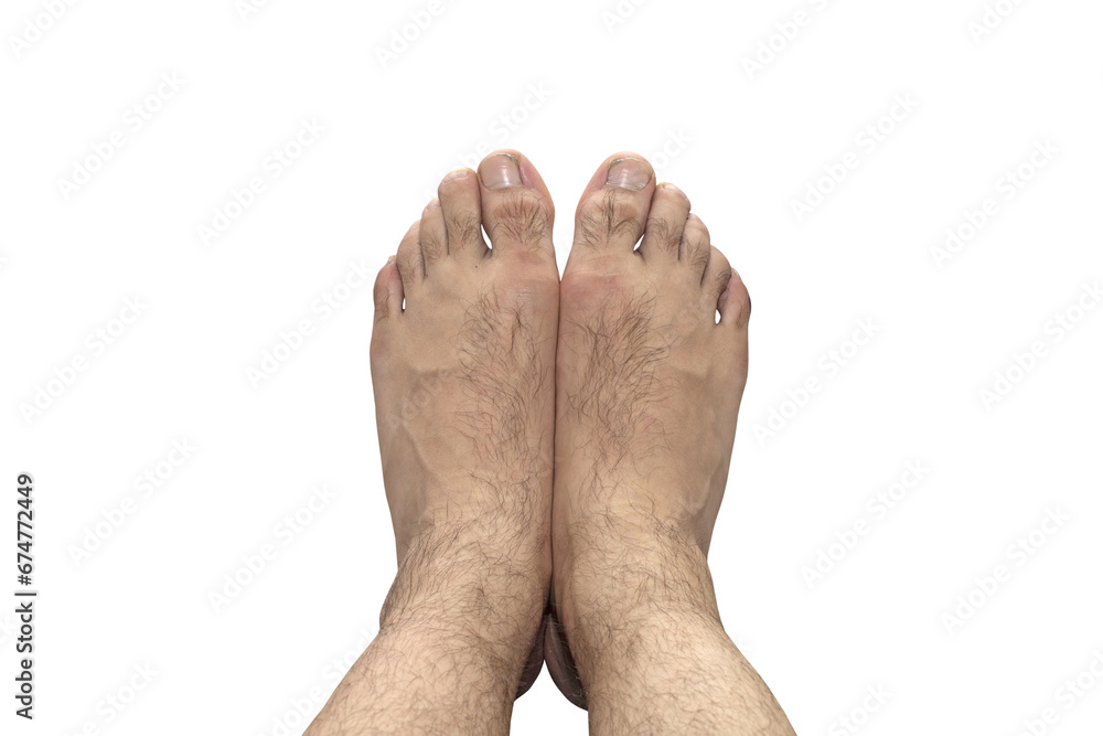 Fototapeta premium Feet of a man isolated