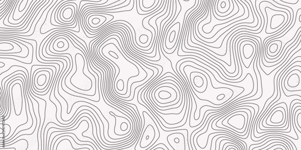 Topographic Map in Contour Line Light topographic topo contour map contour mapping of maps. Ocean topographic line map with curvy wave isolines vector	