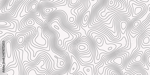 Topographic Map in Contour Line Light topographic topo contour map contour mapping of maps. Ocean topographic line map with curvy wave isolines vector 