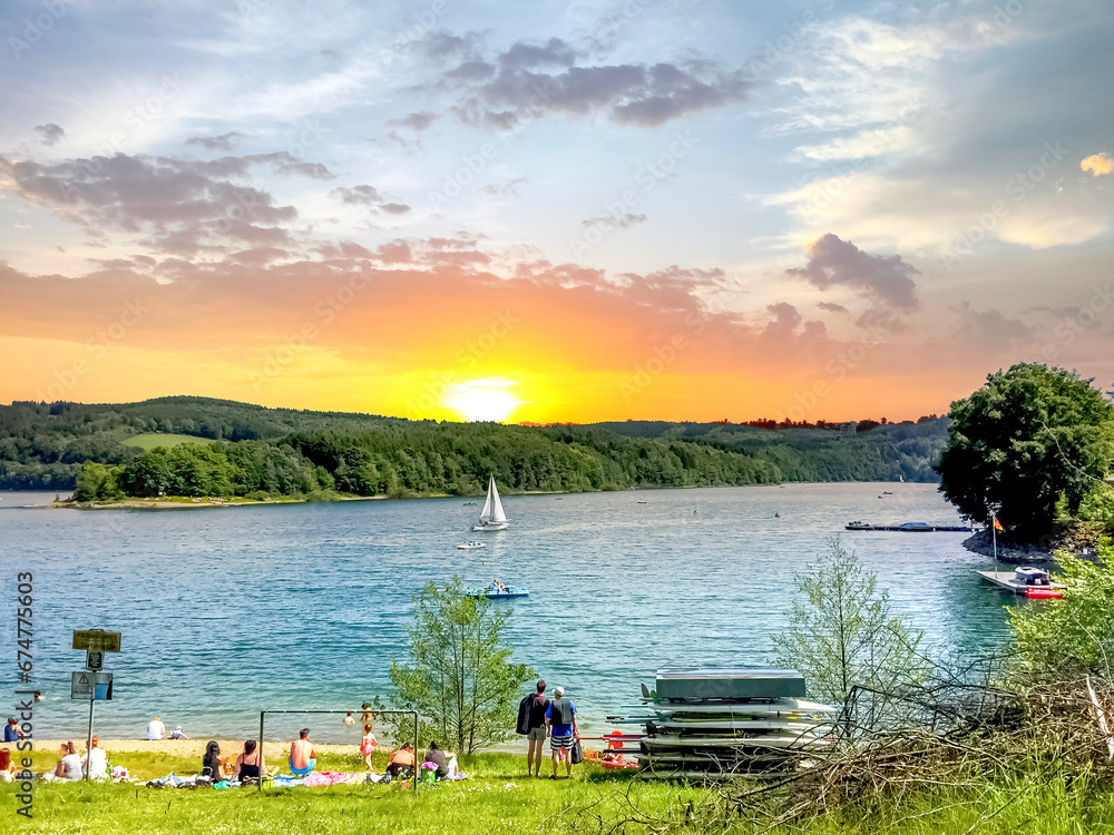 Obraz premium Biggesee, Olpe, Deutschland 