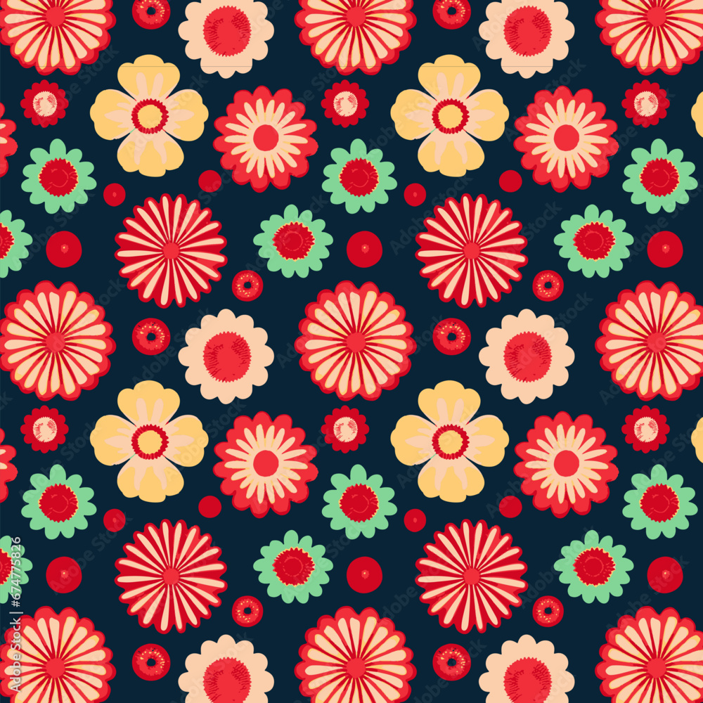 seamless floral pattern | seamless pattern with flowers