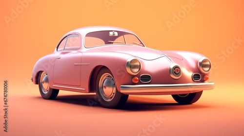 3d car with simple background.Generative AI