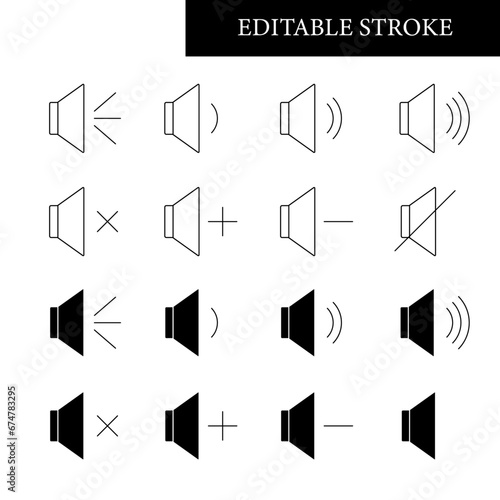 Icon sheet music icons loud editable stroke