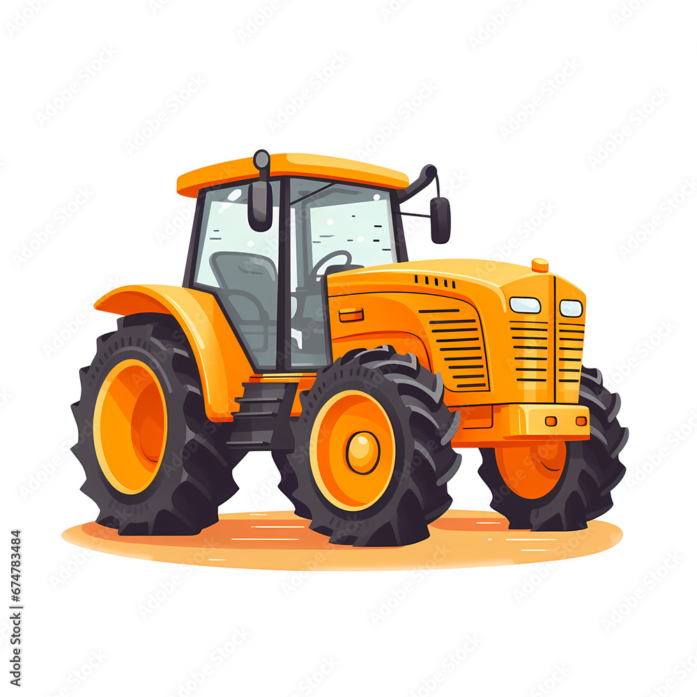 tractor flat illustration tractor flat illustration