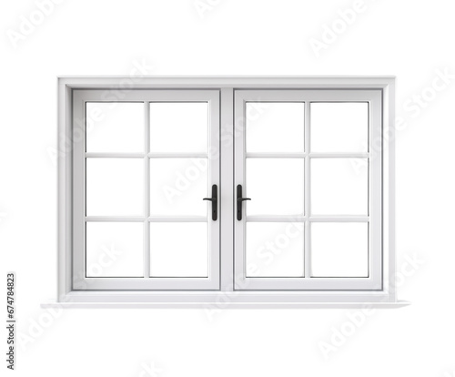 Window Frame Mockup with White Frames for Design Project Development