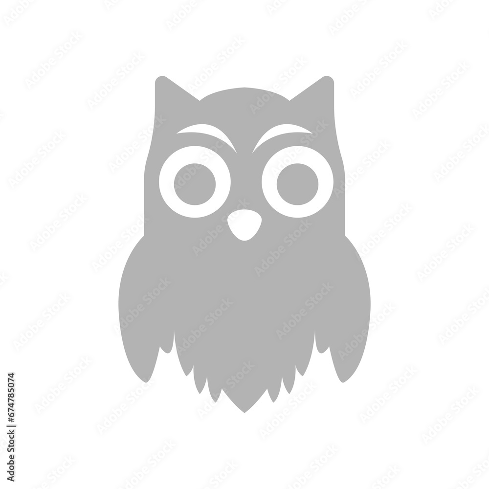 Fototapeta premium owl icon on a white background, vector illustration