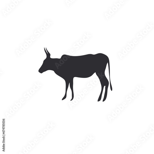 silhouette of a buffalo icon © mualtry003