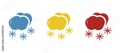 snow cloud icon on a white background, vector illustration