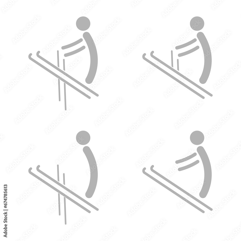 skier icon on a white background, vector illustration skier icon on a white background, vector illustration