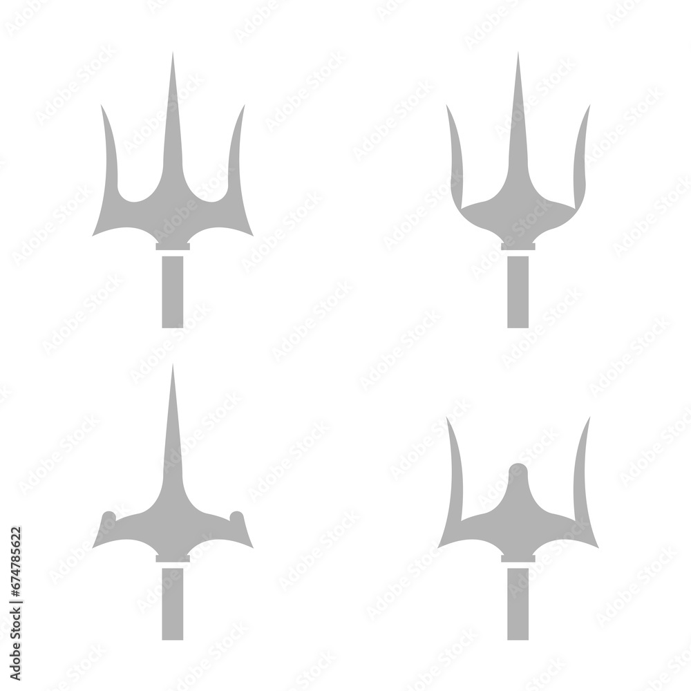 trident icon on a white background, vector illustration trident icon on a white background, vector illustration