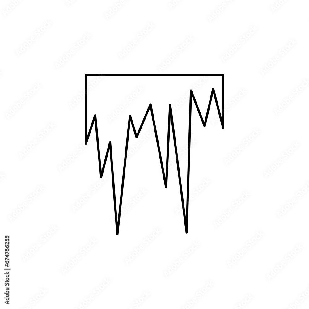 icicles icon on a white background, vector illustration icicles icon on a white background, vector illustration