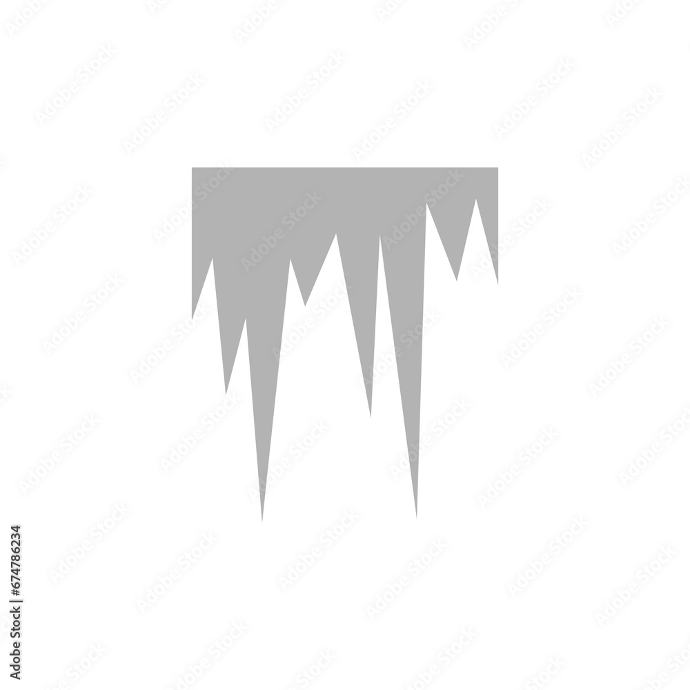 icicles icon on a white background, vector illustration icicles icon on a white background, vector illustration