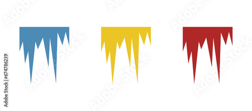 icicles icon on a white background, vector illustration