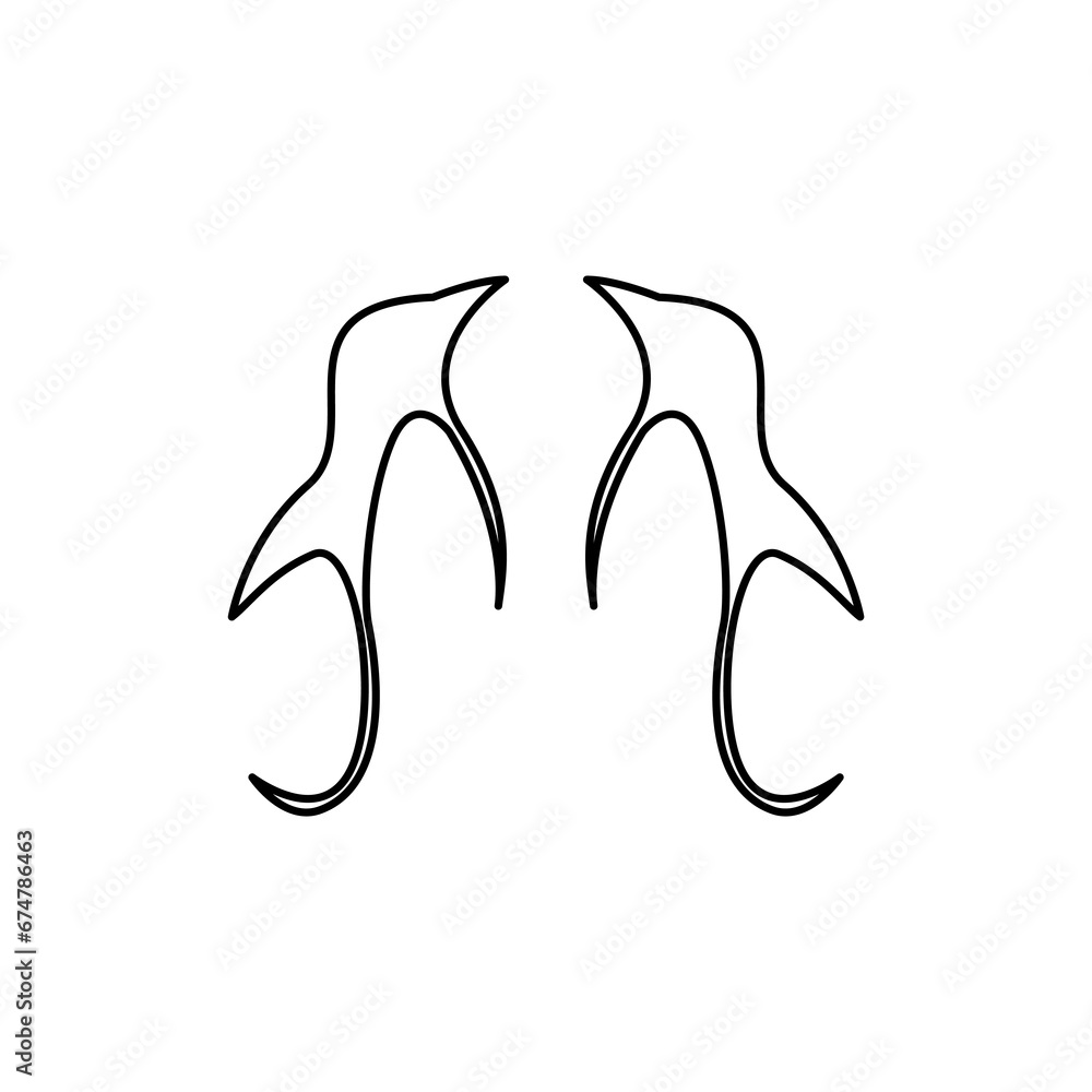 penguins icon on a white background, vector illustration penguins icon on a white background, vector illustration