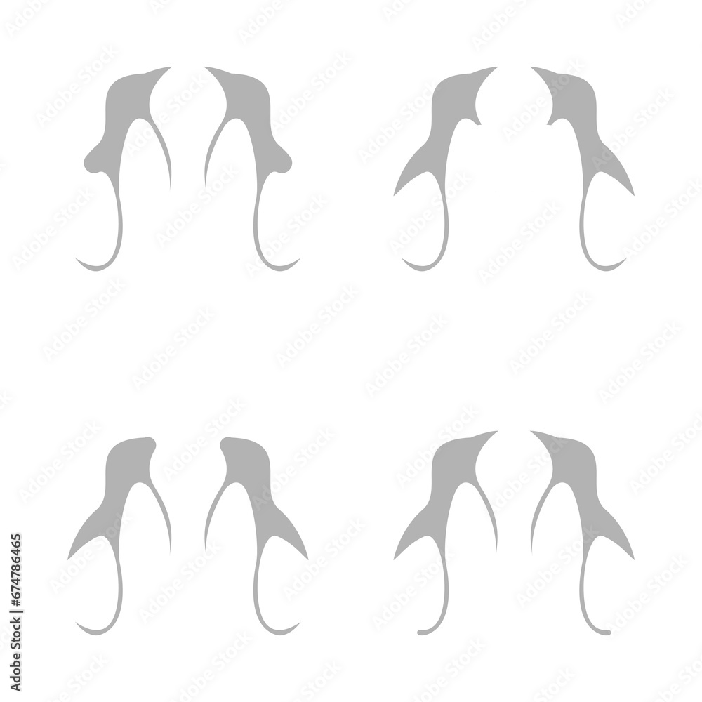 penguins icon on a white background, vector illustration penguins icon on a white background, vector illustration