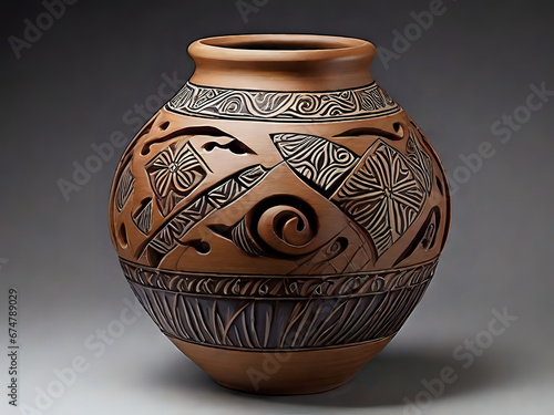 ceramic vase,pot,ceramic,antique,ancient,decoration,object,old,Ai generated 