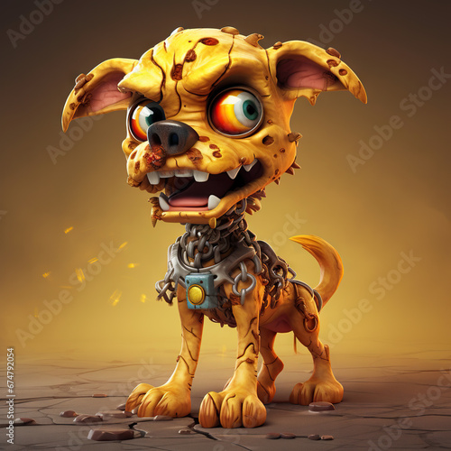  zombie dog from tuck from paw patrol comic style full 