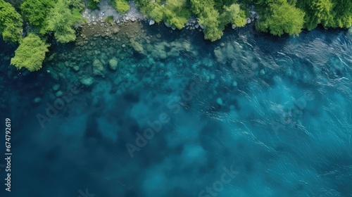 drone natural beautiful blue top view illustration above travel, summer nature, aerial water drone natural beautiful blue top view © sevector