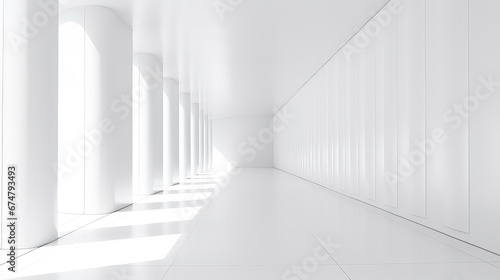 empty white wall corridor background illustration architecture abstract, concrete spooky, photography black empty white wall corridor background