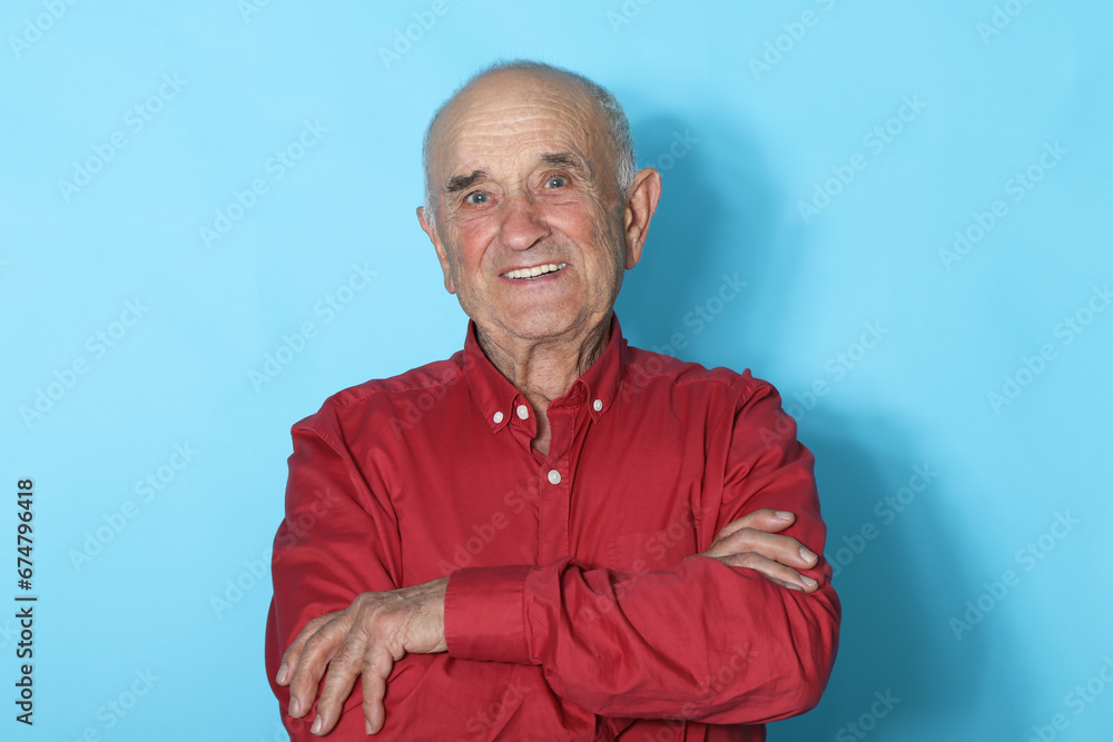 Fototapeta premium senior man isolated on background