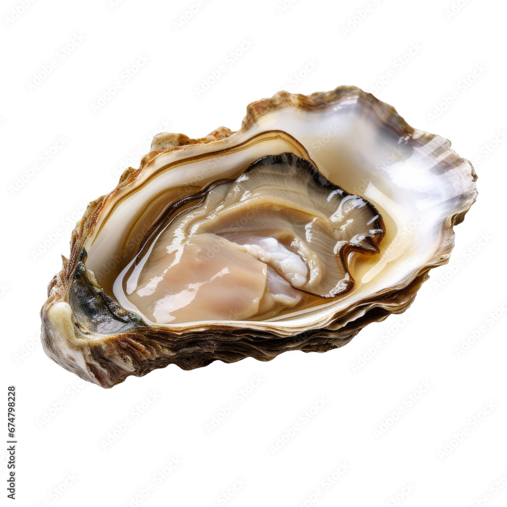 Oyster on Ice Isolated on a Transparent Background Oyster on Ice Isolated on a Transparent Background