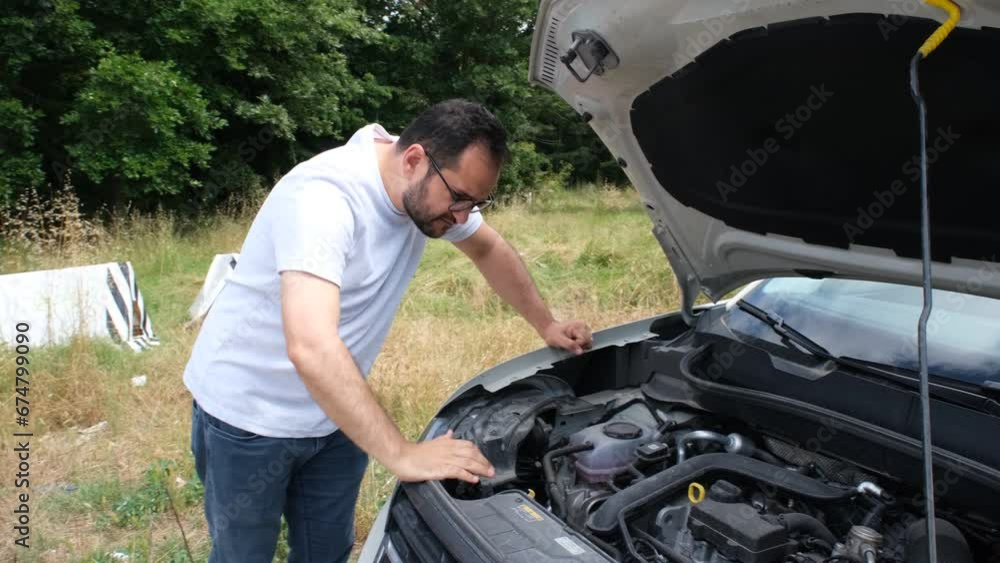 engine failure and worried man engine failure and worried man