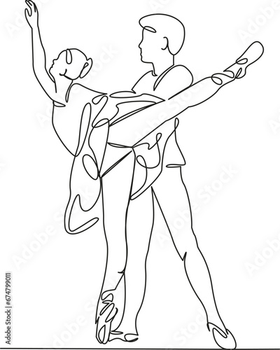 ballet man and woman dancing