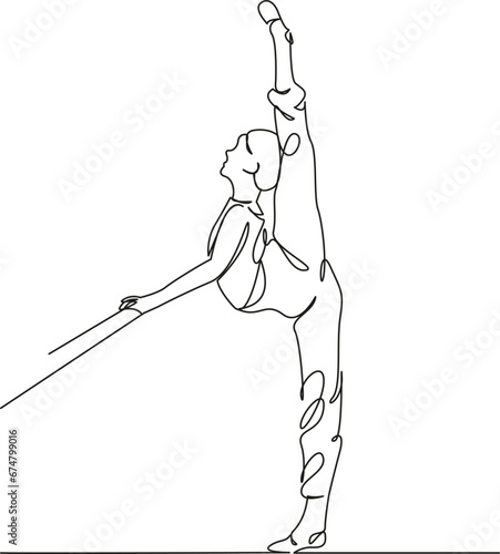 dancer dancing at the barre ballerina