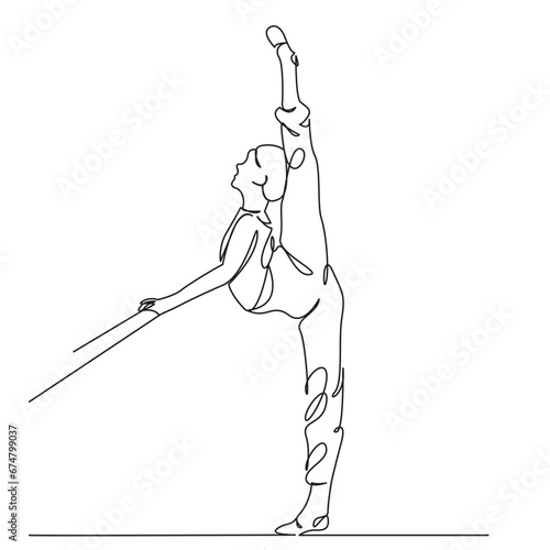 dancer dancing at the barre ballerina
