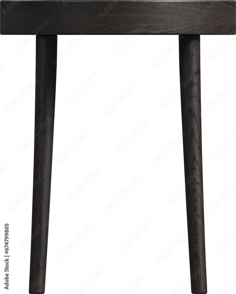 Obraz premium Side view of wooden stool