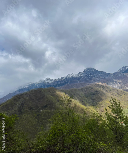 Montenegro. Durmitor National Park. Saddle Pass. Alpine meadows. Mountain landscape. Popular tourist spot © Uri