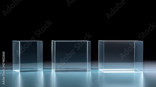 ACRYLIC BLOCKS 4 SOLID CLEAR PERSPEX BLOCKS PLINTHS. Acrylic Rectangular Oblong Plinths for Product Photography Props or Retail Jewellery Displays. Transparent Acrylic Pedestal Clipping Paths in JPEG photo