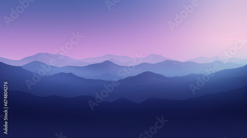 mountain landscape with fog